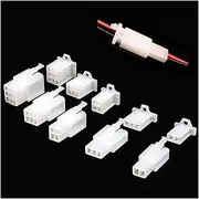 5Sets 2.8mm 1P/2P/3P/4P/6P/9P Automotive 2.8 Electrical Wire Connector Male Female Cable Terminal Plug Kits Motorcycle Ebike Car(3P Without Wire)