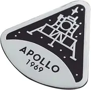 [Pinstant] Apollo 1969 Lunar Module Moon Landing Vintage Space Travel Astronaut Race Retro 1.1" Enamel Pin Badge, 1.1 Inches, Enamel, enamel