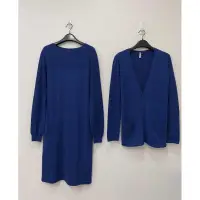 在飛比找蝦皮購物優惠-英國JOSEPH 寶藍色毛料洋裝+長版毛料開襟外套