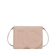 [Dolce & Gabbana] Dolce & Gabbana DG Logo Leather Cross Body Bag ONE SIZE NEUTRALS