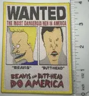 Beavis and Butt-Head Do America Yellow Border Woven Patch Sew On