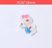 Hello Kitty Skull Series Cartoon Creative Miniatures Phone Case Resin Patch