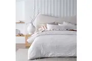 Elma White Jacquard Quilt Cover Set by Accessorize