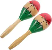 FUTUREORYY Early Learning Toys 2 Pack Wooden Maracas for Kids Montessori Musical Instruments