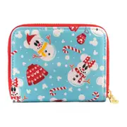 Disney Mickey Mouse Snowman Zip Around Money Purse Bills/Card Organiser