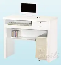 在飛比找Yahoo!奇摩拍賣優惠-9S【新北蘆洲~偉利傢俱】純白2.7尺電腦桌-編號（S829