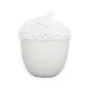 White Moose 11.5x15cm Resin Acorn Box Container w/ Lid Home/Room Decor White