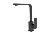 Square matte black kitchen/laundry sink swivel mixer