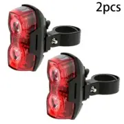 2 PCS LED MTB BIKE BICYCLE FRONT REAR LIGHTS SET PUSH CYCLE LIGHT CLIP TOOL NEW