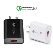Fast Charging QC3.0 Certified USB Wall Plug Charger Adapter Samsung Apple Huawei