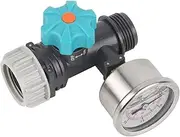 Greenhouse Water Pressure Regulator,G3/4in Adjustable Water Pressure Regulator Valve with Pressure Gauge Greenhouse Garden Irrigation Controller