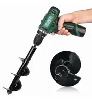 Ground Drill Earth Drill Tool - 4 Sizes Spiral Hole Digger Garden Auger Drill Bit 4CMx45CM
