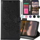 Floral Embossed Wallet 3 Cards Case Cover For Samsung Galaxy A36 A35 A34 A33 A32