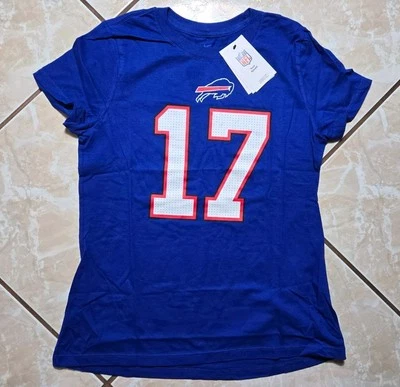 NWT Nike Josh Allen #17 Buffalo Bills Blue Football T-Shirt Women's Medium