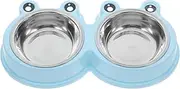 ibasenice Double Dog Bowls Removable Stainless Steel Pet Feeder Dish for Cats and Dogs Non Slip Base Versatile Food and Water Bowls for Small Pets for Puppies and Kittens
