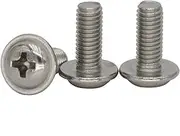10-60pcs M3 M4 M5 4mm 5mm 6mm 8mm to 30mm 316 Stainless Steel Ss DIN914 Cross Phillips Recessed Round Pan Head Screw with Washer Collar(20Pcs M4x8)