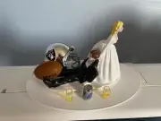 Las Vegas Raiders Cake Topper Bride Groom Wedding day NFL Funny Football Theme