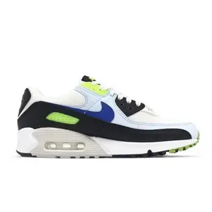 Nike 休閒鞋 Wmns Air Max 90 女鞋 藍 螢光綠 氣墊 復古 經典 DH8010-102