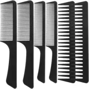 6 Pcs Anti-static Toothed Comb Haircutting Combs Travel Barber Blending