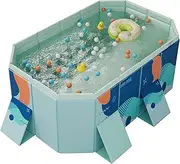 Collapsible Swimming Pool - Outdoor Swimming Pools Above Ground |Hard Frame Above Ground PVC Swimming Pool Leak-Proof | Outdoor Bath Pool for Garden, Balcony, Poolside, Backyard