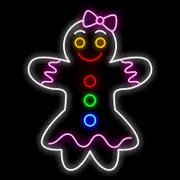 Gingerbread Girl Rope Light Motif 110cm
