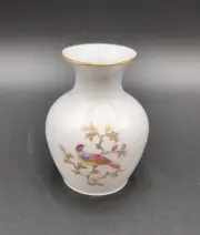 Spode Gold Trimmed Pheasant Bone China Miniature Vase 3.5" England Vintage