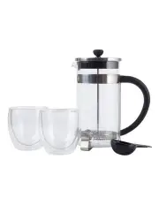 [Maxwell & Williams] Blend Plunger 1L With 2 Glasses Gift Boxed in Clear