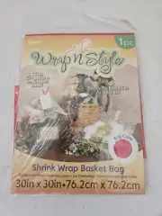 NWT Darice Wrap N Style Shrink Wrap Basket Bag 1pc