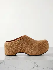 [Marni] Marni - Sabot Raffia Platform Clogs - Neutral - IT39 IT 39 Neutrals