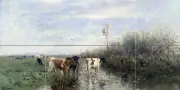 Cows in a meadow W. Maris Tile Mural Kitchen Bathroom Backsplash Marble Ceramic