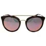 Prada SPR 23S USG-5L2 - Striped Dark Brown-Grey Yellow Rose by Prada for Wome...