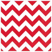 Chevron Apple Red Lunch Napkins 16 Pack
