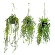 3 Packs Fake Hanging Plants with Pots, Fake Vines for Wall Decor, Mandala