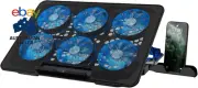 Laptop Cooling Pad, Laptop Cooler with 6 Quiet Fans for 12-17 Inch Notebook Gami