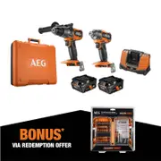 AEG 18V 4.0Ah 2-Piece Brushless FORCE Combo Kit