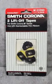 New Sealed Smith Corona Lift-Off Tape 2 Correction Ribbons H21050 Same As H59048