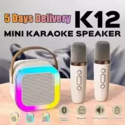 Bluetooth K12 Portable Karaoke Machine PA Speaker System Wireless Microphones
