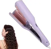Romantic French Egg Roll Curling Iron,Water Ripple V-Shaped Hair Curling Irons,Egg Roll Hair Waving Curling Wand Hair Curler Crimper Hair Waver Styling Tools with Negative Ions,Anti-Scald (B Type*1)