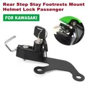 For KAWASAKI NINJA 650 Z650 Rear Step Stay Footrests Mount Helmet Lock Passenger