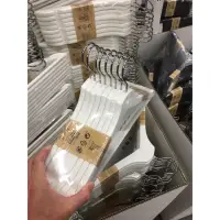 在飛比找蝦皮購物優惠-《蝦皮電子發票》超級IKEA代購-白色8件裝木頭衣架--衣櫃