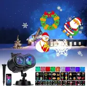 Outdoor Christmas Projector Light 26 Patterns Ocean Wave 2-in-1 Landscape Lamp