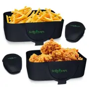 Air Fryer Silicone Liners, 2pcs Rectangular Airfryer Basket with Heat Proof G...