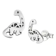 9mm Brachiosaurus Dinosaur Studs Solid 925 Sterling Silver Sauropod Earrings