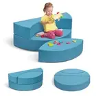 Modular Kids Play Couch, Toddler Furniture Lounger Sofa ,Blue
