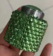 Rhinestone Bling Wine Bottle Stopper Green