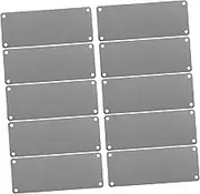 NOLITOY 10pcs Blank Metal Signs for Name Plates and Projects Blanks for Engraving and Printing Versatile Door Labels for Office and Home Use