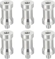 uxcell Camera Spigot Screws Converter 1/4" to 1/4" Female to Male, 6 Pack Tripod Screw Adapter Spigot Stud for Light Stand Hot Shoe Cold Shoe Adapter Ball Head Flash, Silver