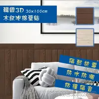 在飛比找momo購物網優惠-【Magicfix】韓國原裝3D立體木紋壁貼100cm*30
