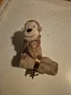 Jellycat Bashful Brown Monkey Lovey Soother Security Soft Plush Blanket .