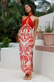 Isla Midi Dress Print